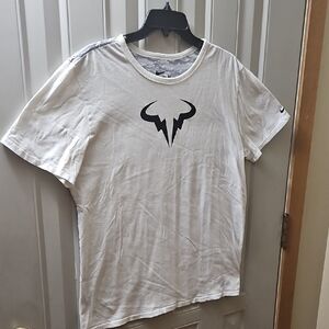 Nike Rafa Nadal White Short Sleeve Large Tee